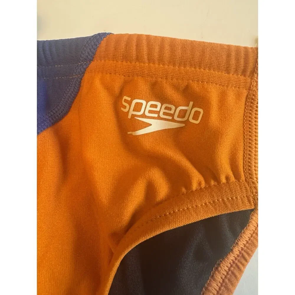 Speedo Eco Endurance Vibe Collection Swim Brief Mens 26 Orange NWT